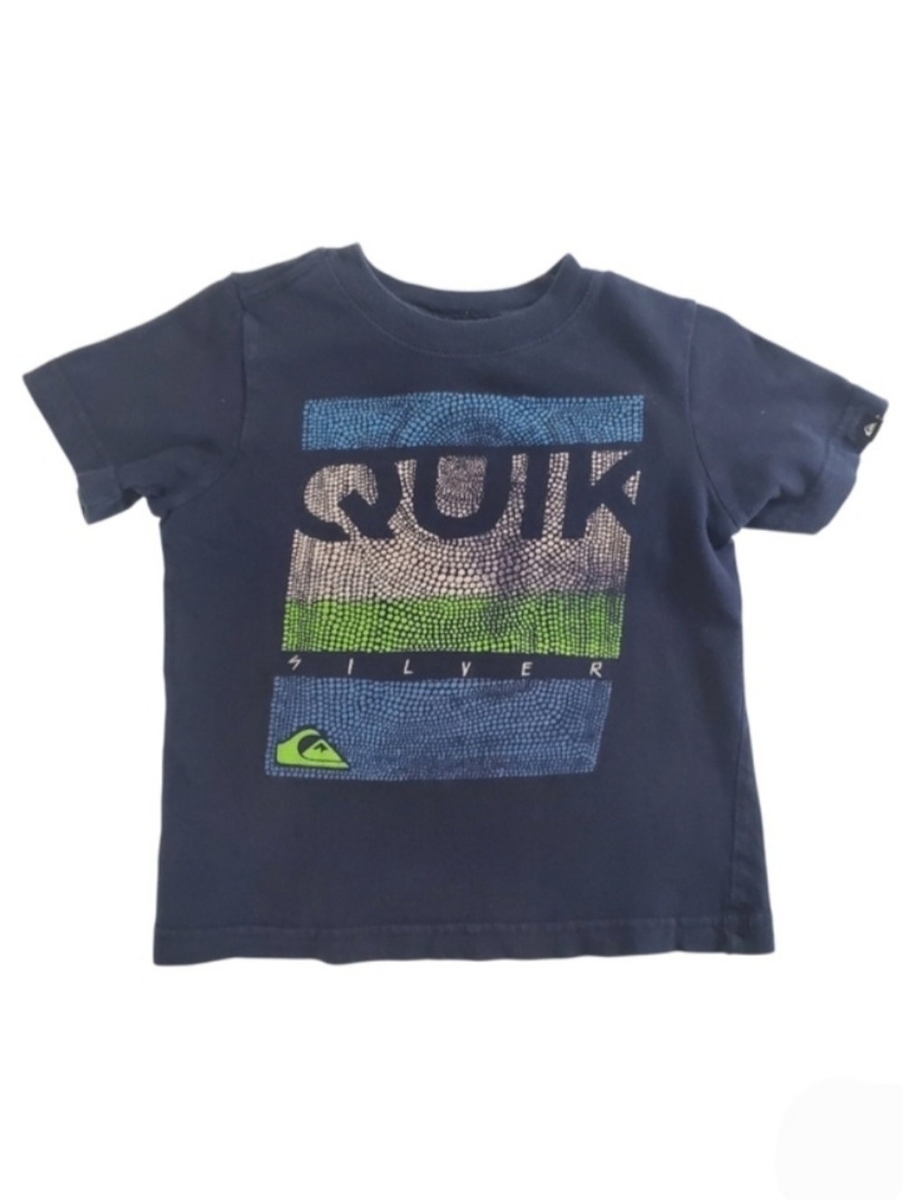 K1029 * Quicksilver Boys Graphic Tee Navy Blue Size 2T